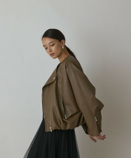 GRACE CONTINENTAL / グレースコンチネンタル レザーブルゾン・ジャケット | フェイクレザーライダース | 詳細5