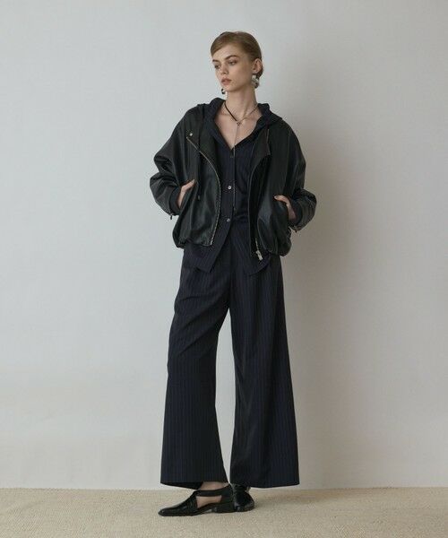 GRACE CONTINENTAL / グレースコンチネンタル レザーブルゾン・ジャケット | フェイクレザーライダース | 詳細8