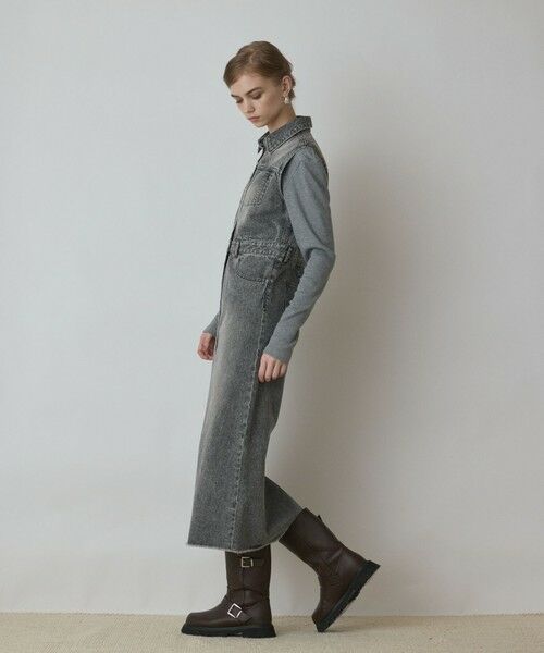 GRACE CONTINENTAL / グレースコンチネンタル ロング・マキシ丈ワンピース | デニムロングジレワンピース | 詳細15