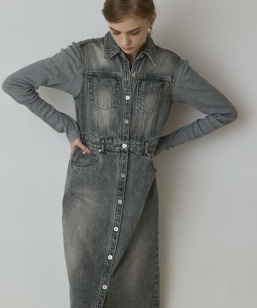 GRACE CONTINENTAL / グレースコンチネンタル ロング・マキシ丈ワンピース | デニムロングジレワンピース | 詳細18