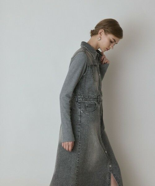 GRACE CONTINENTAL / グレースコンチネンタル ロング・マキシ丈ワンピース | デニムロングジレワンピース | 詳細20