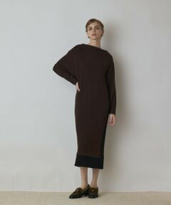 GRACE CONTINENTAL / グレースコンチネンタル ロング・マキシ丈ワンピース | バイカラーカットワンピース