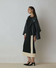 GRACE CONTINENTAL / グレースコンチネンタル ロング・マキシ丈ワンピース | バイカラーカットワンピース