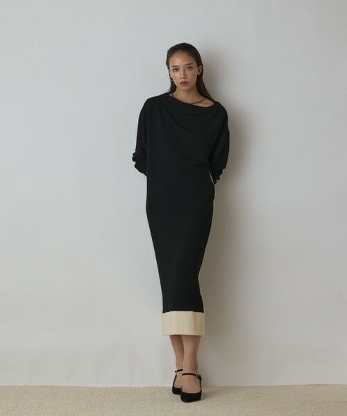 GRACE CONTINENTAL / グレースコンチネンタル ロング・マキシ丈ワンピース | バイカラーカットワンピース | 詳細22