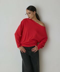 GRACE CONTINENTAL / グレースコンチネンタル カットソー | アシメテレコカットトップ