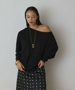 GRACE CONTINENTAL / グレースコンチネンタル カットソー | アシメテレコカットトップ