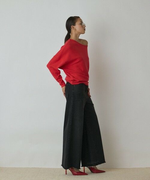 GRACE CONTINENTAL / グレースコンチネンタル カットソー | アシメテレコカットトップ | 詳細4