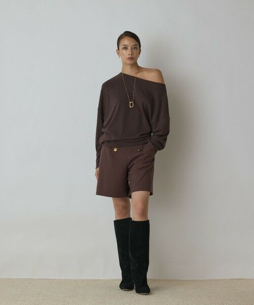 GRACE CONTINENTAL / グレースコンチネンタル カットソー | アシメテレコカットトップ | 詳細14