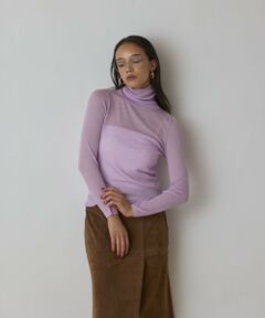 GRACE CONTINENTAL / グレースコンチネンタル その他トップス | シアーリブニットトップ