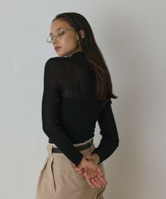 GRACE CONTINENTAL / グレースコンチネンタル その他トップス | シアーリブニットトップ
