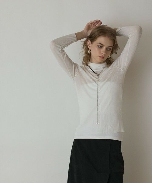 GRACE CONTINENTAL / グレースコンチネンタル その他トップス | シアーリブニットトップ | 詳細4