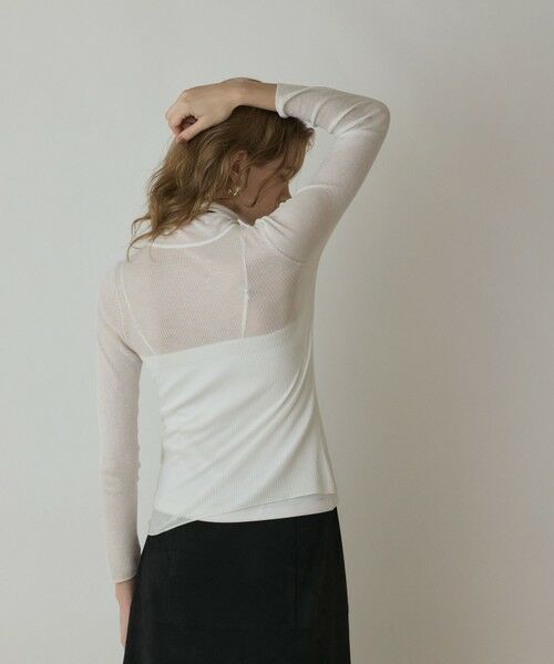 GRACE CONTINENTAL / グレースコンチネンタル その他トップス | シアーリブニットトップ | 詳細5
