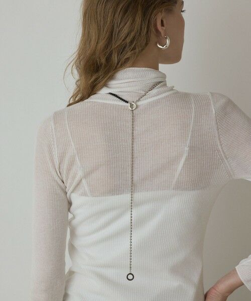 GRACE CONTINENTAL / グレースコンチネンタル その他トップス | シアーリブニットトップ | 詳細6