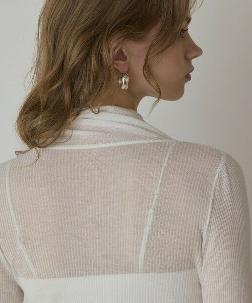 GRACE CONTINENTAL / グレースコンチネンタル その他トップス | シアーリブニットトップ | 詳細9