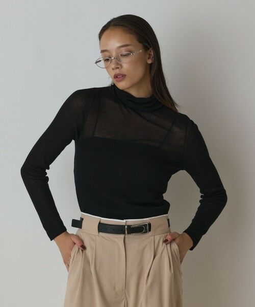 GRACE CONTINENTAL / グレースコンチネンタル その他トップス | シアーリブニットトップ | 詳細27