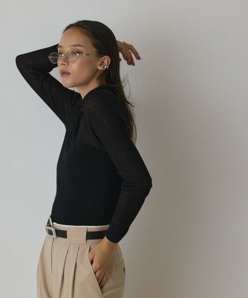 GRACE CONTINENTAL / グレースコンチネンタル その他トップス | シアーリブニットトップ | 詳細28