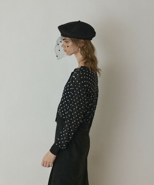GRACE CONTINENTAL / グレースコンチネンタル カーディガン・ボレロ | ドットフロッキーニットカーディガン | 詳細6
