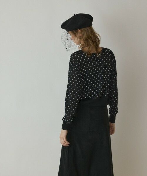 GRACE CONTINENTAL / グレースコンチネンタル カーディガン・ボレロ | ドットフロッキーニットカーディガン | 詳細7
