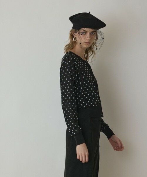 GRACE CONTINENTAL / グレースコンチネンタル カーディガン・ボレロ | ドットフロッキーニットカーディガン | 詳細8