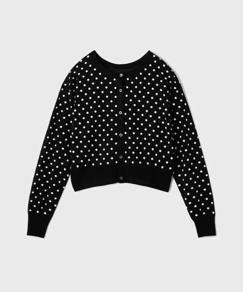 GRACE CONTINENTAL / グレースコンチネンタル カーディガン・ボレロ | ドットフロッキーニットカーディガン | 詳細9