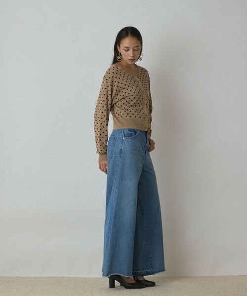 GRACE CONTINENTAL / グレースコンチネンタル カーディガン・ボレロ | ドットフロッキーニットカーディガン | 詳細12