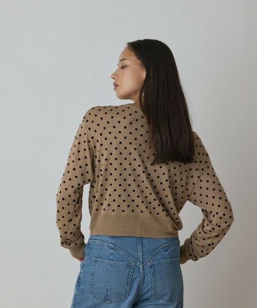 GRACE CONTINENTAL / グレースコンチネンタル カーディガン・ボレロ | ドットフロッキーニットカーディガン | 詳細14