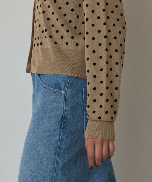 GRACE CONTINENTAL / グレースコンチネンタル カーディガン・ボレロ | ドットフロッキーニットカーディガン | 詳細17