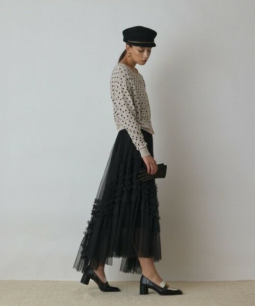 GRACE CONTINENTAL / グレースコンチネンタル カーディガン・ボレロ | ドットフロッキーニットカーディガン | 詳細22