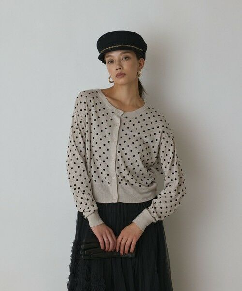 GRACE CONTINENTAL / グレースコンチネンタル カーディガン・ボレロ | ドットフロッキーニットカーディガン | 詳細23