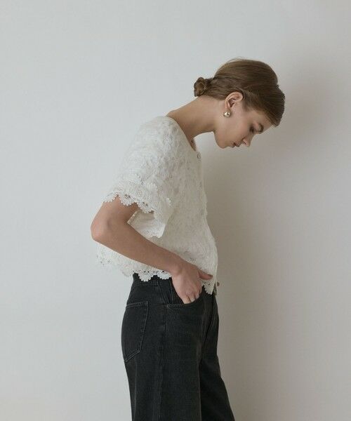 GRACE CONTINENTAL / グレースコンチネンタル カーディガン・ボレロ | フラワー刺繍ニットカーディガン | 詳細4