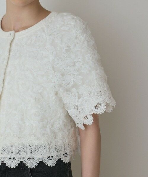 GRACE CONTINENTAL / グレースコンチネンタル カーディガン・ボレロ | フラワー刺繍ニットカーディガン | 詳細6
