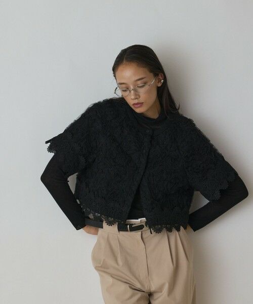 GRACE CONTINENTAL / グレースコンチネンタル カーディガン・ボレロ | フラワー刺繍ニットカーディガン | 詳細14