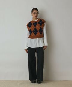GRACE CONTINENTAL / グレースコンチネンタル ベスト | アーガイルニットベスト