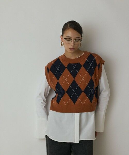 GRACE CONTINENTAL / グレースコンチネンタル ベスト | アーガイルニットベスト | 詳細2