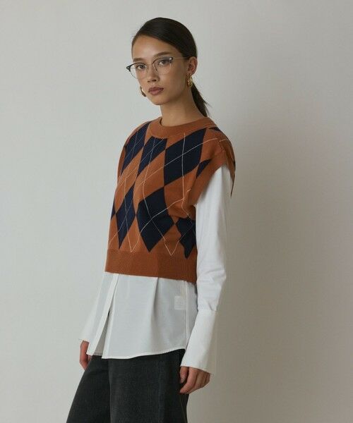 GRACE CONTINENTAL / グレースコンチネンタル ベスト | アーガイルニットベスト | 詳細3