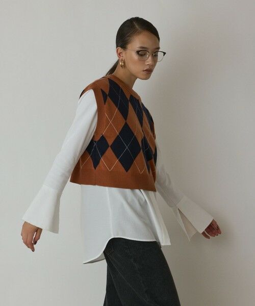 GRACE CONTINENTAL / グレースコンチネンタル ベスト | アーガイルニットベスト | 詳細5