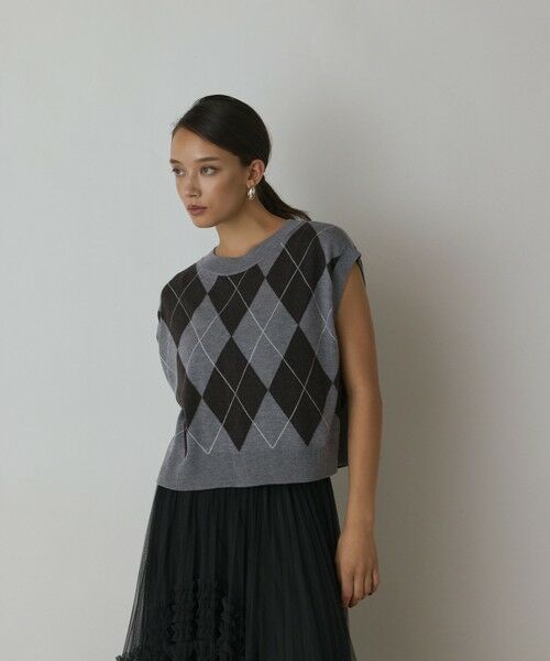 GRACE CONTINENTAL / グレースコンチネンタル ベスト | アーガイルニットベスト | 詳細16