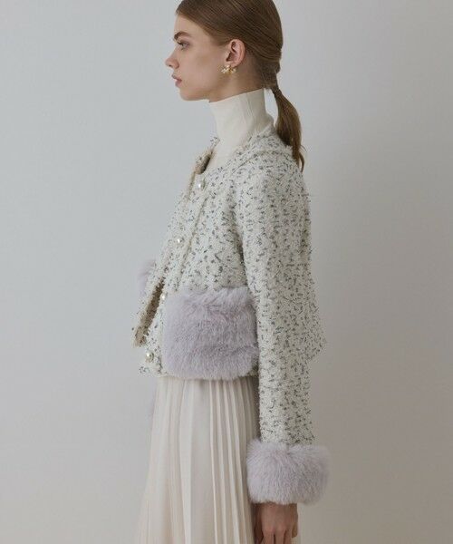 GRACE CONTINENTAL / グレースコンチネンタル ノーカラージャケット | ツイードコンビジャケット | 詳細2