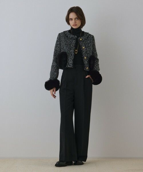 GRACE CONTINENTAL / グレースコンチネンタル ノーカラージャケット | ツイードコンビジャケット | 詳細7