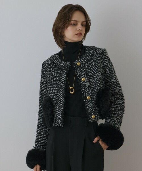 GRACE CONTINENTAL / グレースコンチネンタル ノーカラージャケット | ツイードコンビジャケット | 詳細10