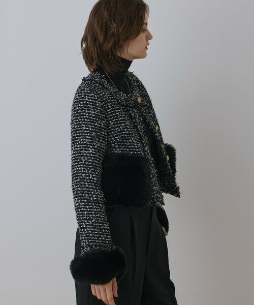 GRACE CONTINENTAL / グレースコンチネンタル ノーカラージャケット | ツイードコンビジャケット | 詳細12