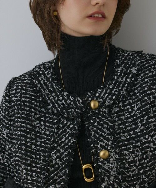 GRACE CONTINENTAL / グレースコンチネンタル ノーカラージャケット | ツイードコンビジャケット | 詳細14