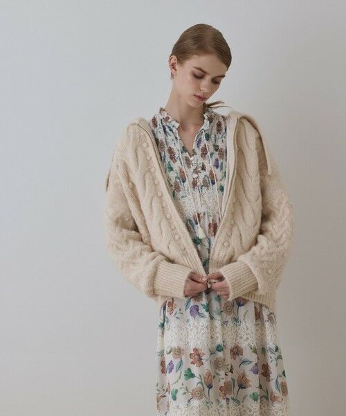 GRACE CONTINENTAL / グレースコンチネンタル その他アウター | ヘアリーニットコクーンジャケット | 詳細1