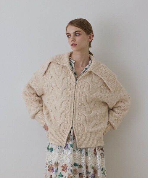 GRACE CONTINENTAL / グレースコンチネンタル その他アウター | ヘアリーニットコクーンジャケット | 詳細2