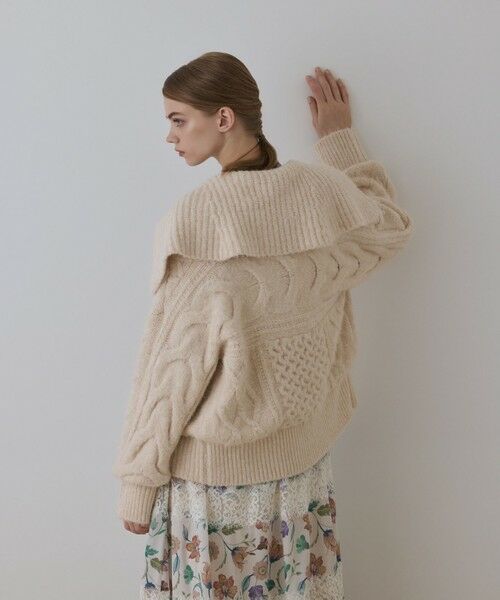 GRACE CONTINENTAL / グレースコンチネンタル その他アウター | ヘアリーニットコクーンジャケット | 詳細3