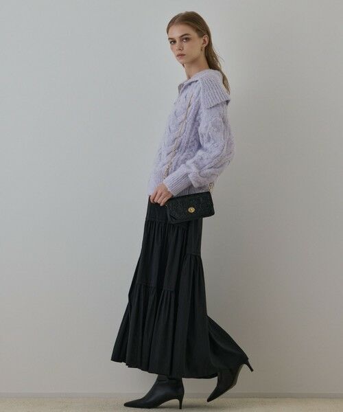 GRACE CONTINENTAL / グレースコンチネンタル その他アウター | ヘアリーニットコクーンジャケット | 詳細17