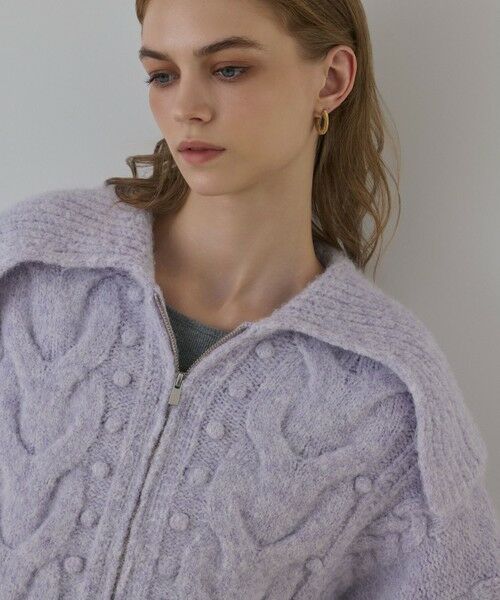 GRACE CONTINENTAL / グレースコンチネンタル その他アウター | ヘアリーニットコクーンジャケット | 詳細12