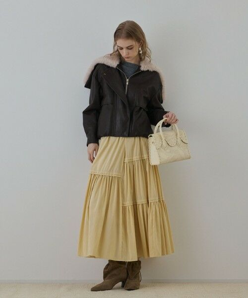 GRACE CONTINENTAL / グレースコンチネンタル その他アウター | フェイクレザーボンバージャケット | 詳細4