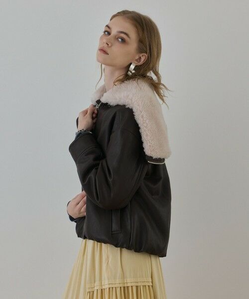 GRACE CONTINENTAL / グレースコンチネンタル その他アウター | フェイクレザーボンバージャケット | 詳細8