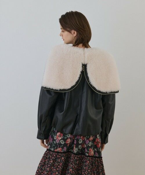 GRACE CONTINENTAL / グレースコンチネンタル その他アウター | フェイクレザーボンバージャケット | 詳細15